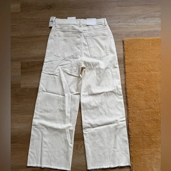🤍NWT DL1961 Hepburn Wide Leg High Rise Vintage White Jeans
